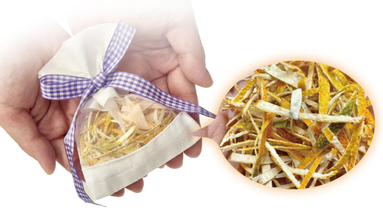 みかんの皮でサシェを作ろう！